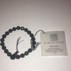 STELLA PACE BLACK ONYX POWERBEAD BRACELET WILL POWER.